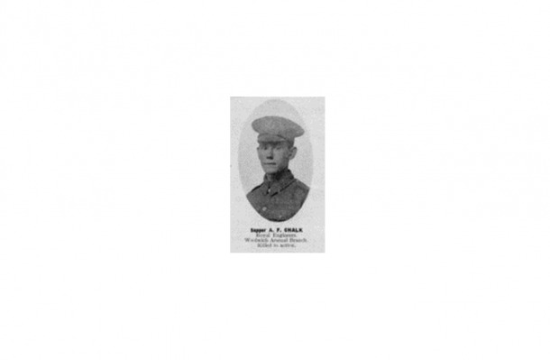 ARTHUR FREDERICK CHALK ww1 soldier